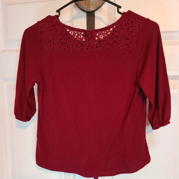 Ransom Woman's Quarter Sleeve Blouse, Size: Large Color: Red - Picture 14 of 14